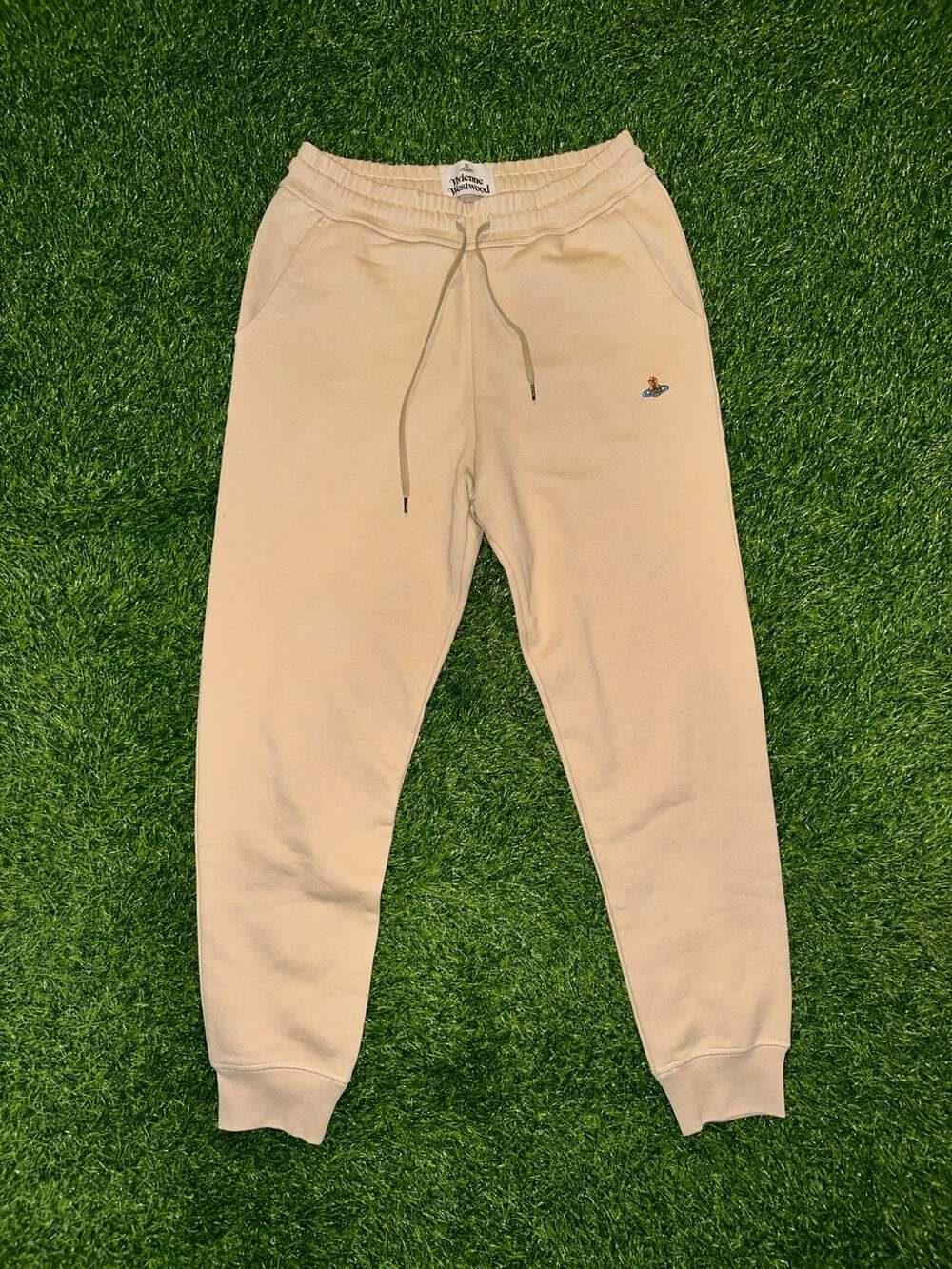 Vivienne Westwood Classic Sweatpants Size S Beige Orb Logo Joggers
